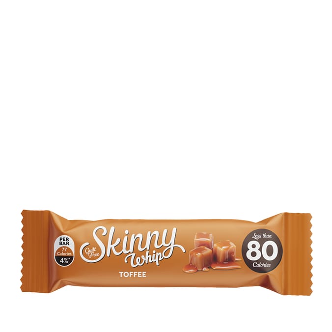 Skinny Whip Toffee 5 Bars Snack x10