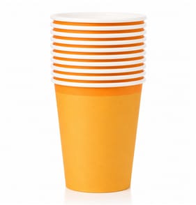 Summer Paper Cups 10 Pack - Yellow