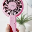 Pifco 2-In-1 Rechargeable Handheld Fan - Pink