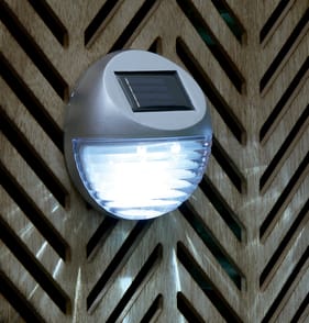 Firefly LED Solar Fence Light Silver x3