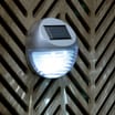 Firefly LED Solar Fence Light Silver x3
