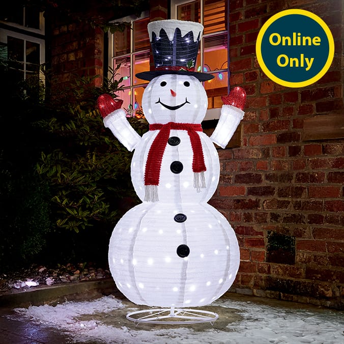 Prestige Mains Operated LED Pup-Up Snowman 1.8m