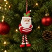 Sleigh Bells Novelty Clay Hanging Decoration - Santa 