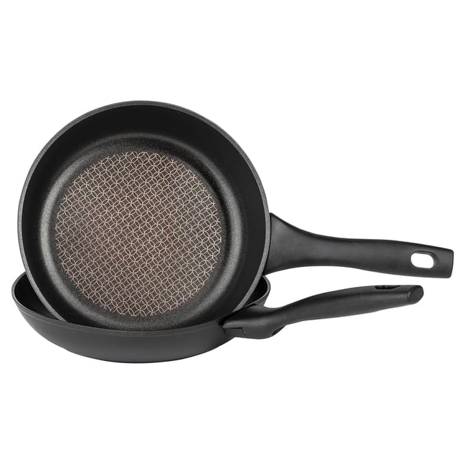 Prestige Nadiya Black Round Aluminium Non-Stick Frying Pan Set