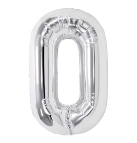 Lets Party Silver Foil 0 Balloon