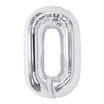 Lets Party Silver Foil 0 Balloon