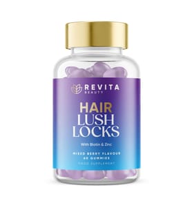 Revita Beauty Hair Lush Locks With Biotin & Zinc 60 Gummies - Mixed Berry Flavour