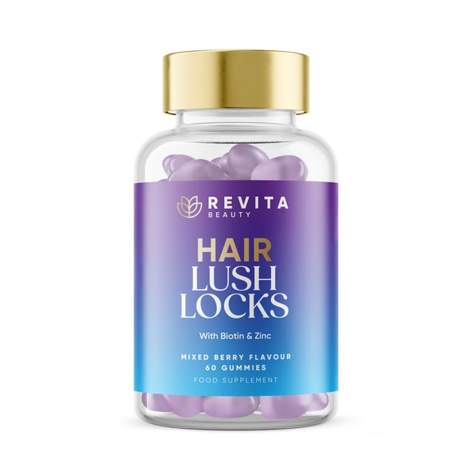 Revita Beauty Hair Lush Locks With Biotin & Zinc 60 Gummies - Mixed Berry Flavour