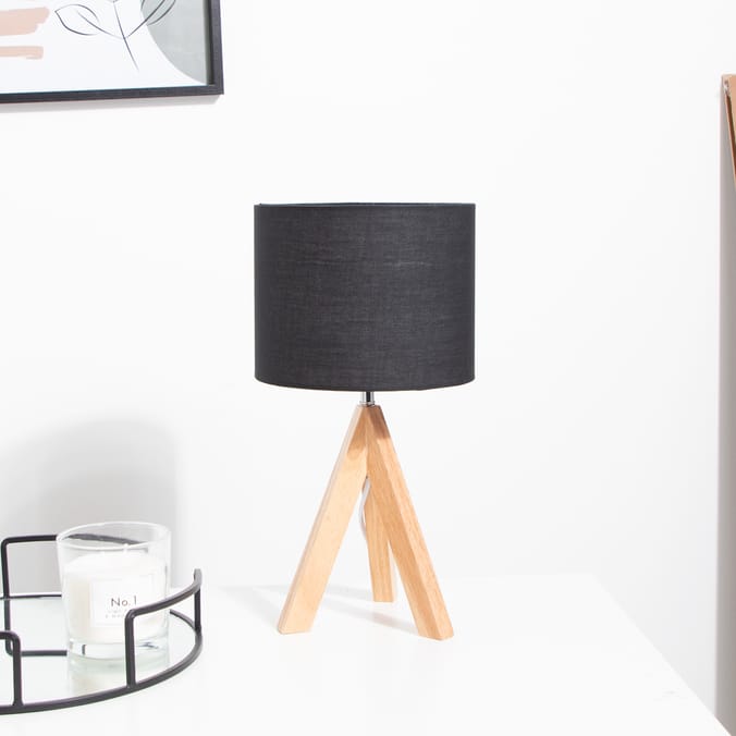 Home Collections: Wood Tripod Table Lamp