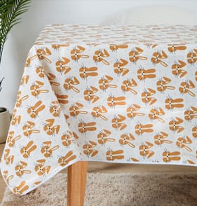 Happy Easter Wipe Clean Tablecloth - Hotcross Bunny