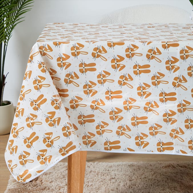 Happy Easter Wipe Clean Tablecloth - Hotcross Bunny 