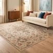 Asiatic Raja Medallion Runner RA01 - Cream/Multi-Colour