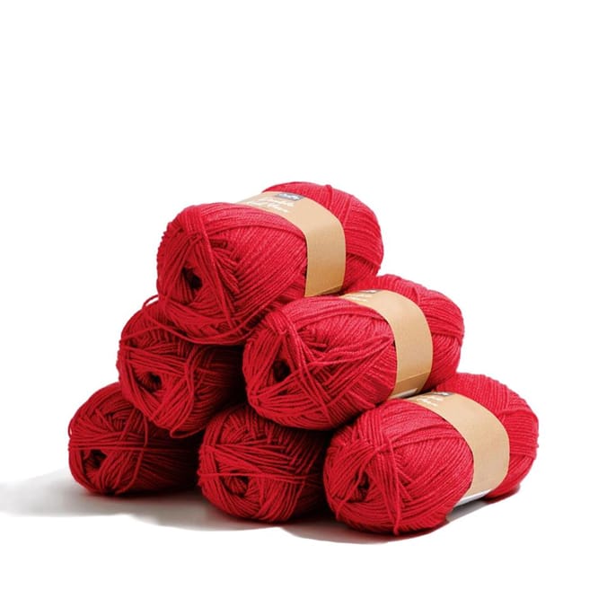 Red Knitting Cotton Yarn  8-ply Light Worsted Double Knitting — Click and  Craft