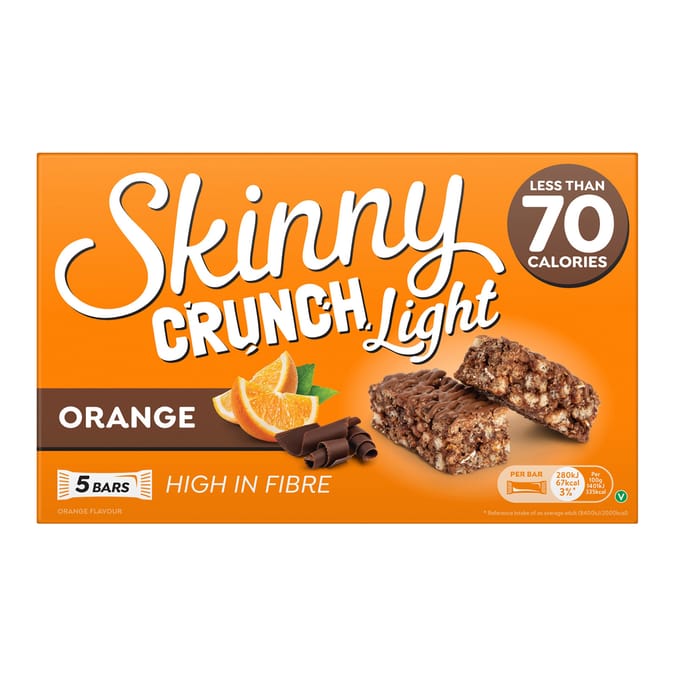 Skinny Crunch Light Bar 5 Pack 20g - Orange x10