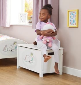 Liberty House Toys Kid’s Wooden Unicorn Toy Box