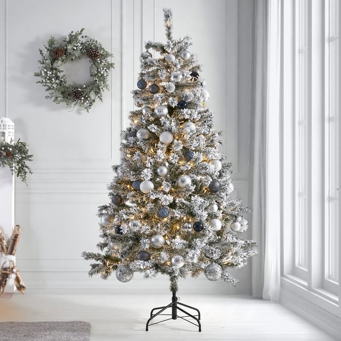 Festive Feeling Snowy Tree 6ft Home Bargains