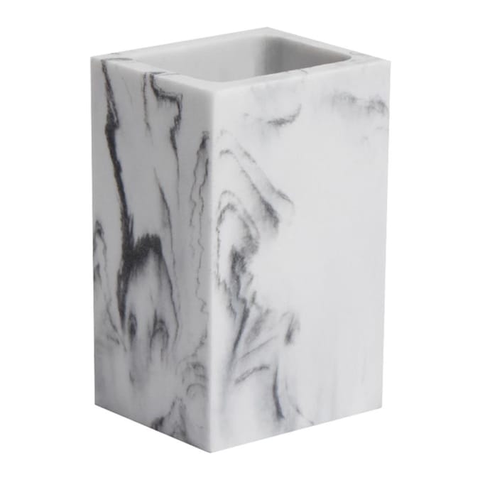 Bathroom Marble Effect Square Tumbler