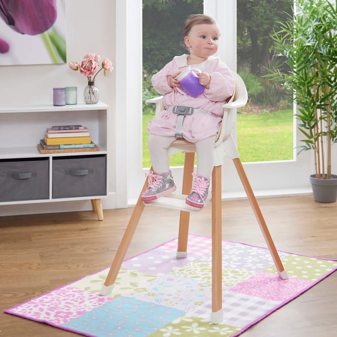 Liberty House Toys Kids High Chair – White and Beechwood