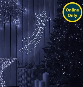 Prestige Mains Operated LED Rope Shooting Star Light - Cool White