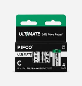Pifco C Ultimate Super Alkaline Batteries 4 Pack