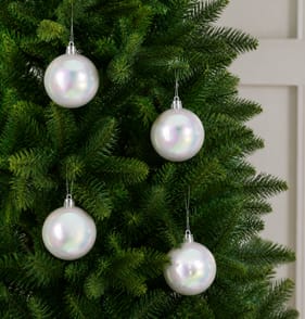 Frosted Spirit 7cm Iridescent Christmas Baubles 20 Pack