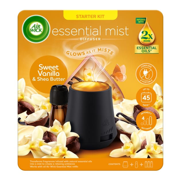 Butter Diffuser Air Wick Sweet Vanilla & Shea Butter Mist Diffuser 20ml | Home Bargains