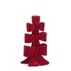 Festive Feeling Alpine Woods Flocked Bow Christmas Candle Holder