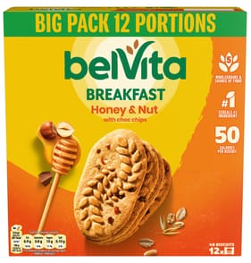 Belvita Breakfast Honey & Nut with Choc Chips 540g