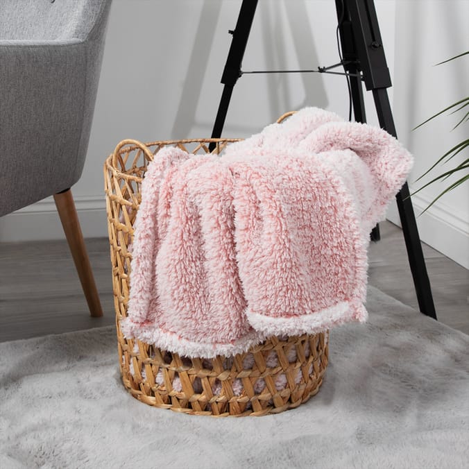 Snuggle Up Teddy Throw Home Bargains