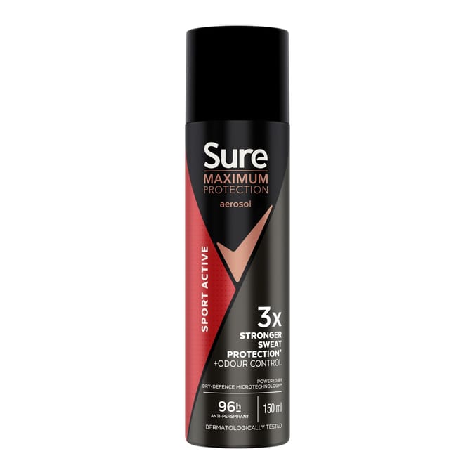 Sure Men Maximum Protection Sport Active Anti-Perspirant Aerosol 150ml