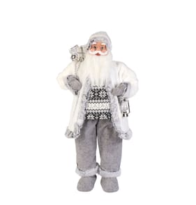 Festive Feeling 90cm Christmas Santa - White