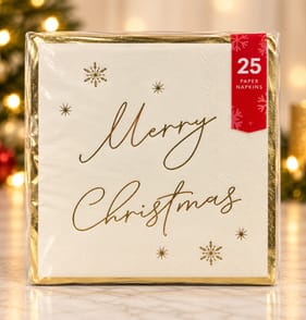 Festive Feeling Napkins 25 Pack - Merry Christmas