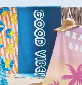Hello Summer Beach Towel - Good Vibes