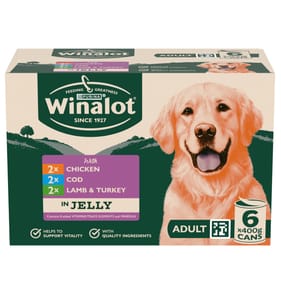 Winalot Classics Mixed in Jelly with Cod Wet Dog Food 6 x 400g