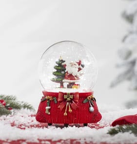  Festive Feeling Musical Snowglobe - Santa
