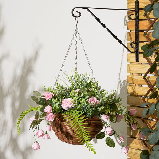 Jardin Artificial Rose Hanging Basket