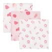 Pure Baby Muslin Cloth 3 Pack - Pink