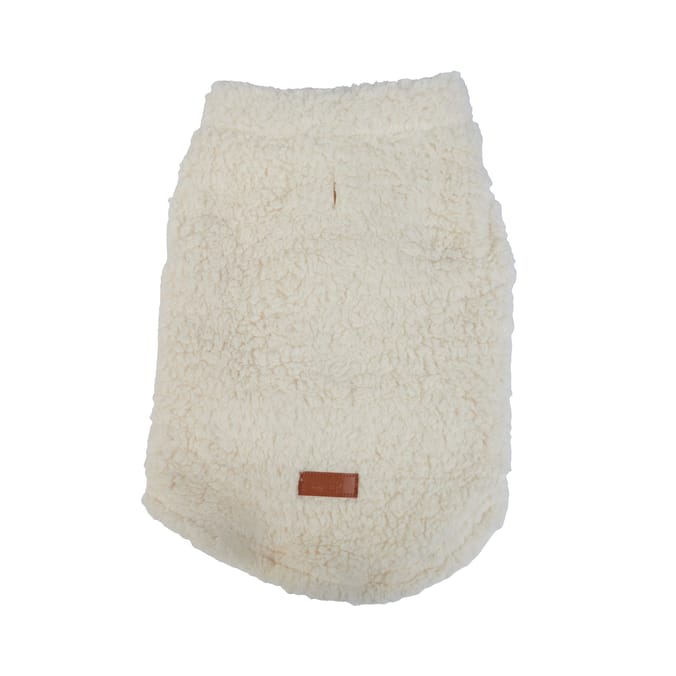  My Pets Teddy Fleece Cream Dog Coat