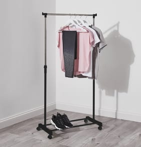 Home Solutions Adjustable Clothes Rail - Black
