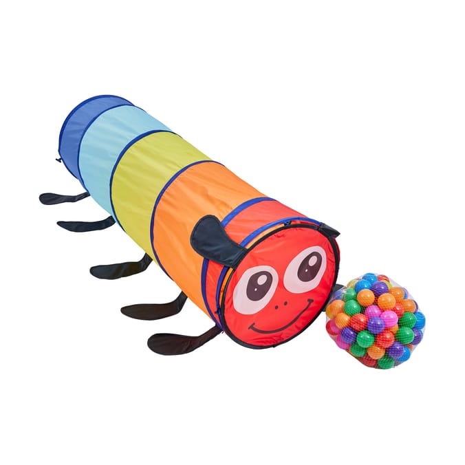 Liberty House Toys Kids Caterpillar Craw Tunnel With 100 Colourful Balls