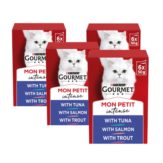 Purina Gourmet Mon Petit Fish Pouches 6 x 50g x4 Home Bargains