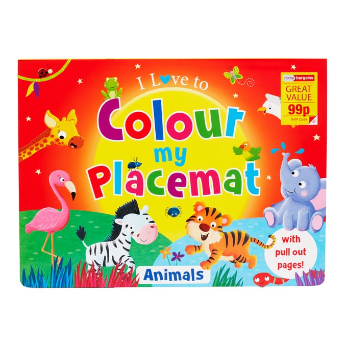 Colour My Placemat - Animals 