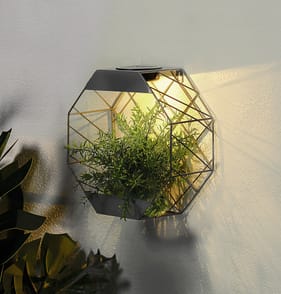 Firefly Octagonal Wall Planter Solar Light