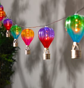Firefly Hot Air Balloon Solar String Lights 4.5m - Multicolour 2