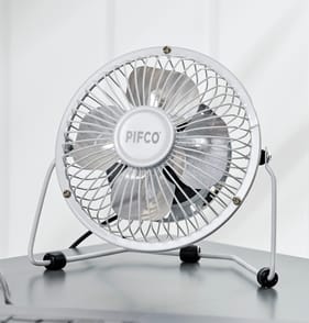 Pifco 4" USB Mini Desk Fan - White