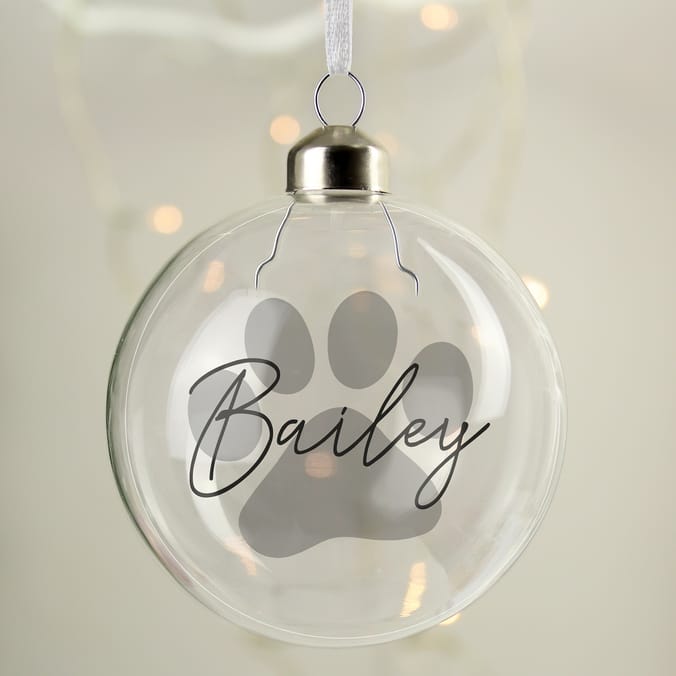 Personalised Pet Glass Bauble