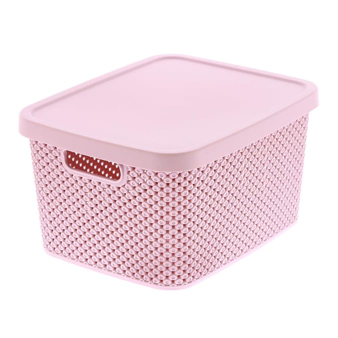 Diamond Storage Basket with Lid 7l