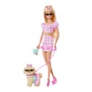 Barbie Twinning Looks Fashion Doll With Pet Dog