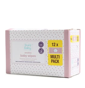 Pure Baby Sensitive Wipes 64s x12