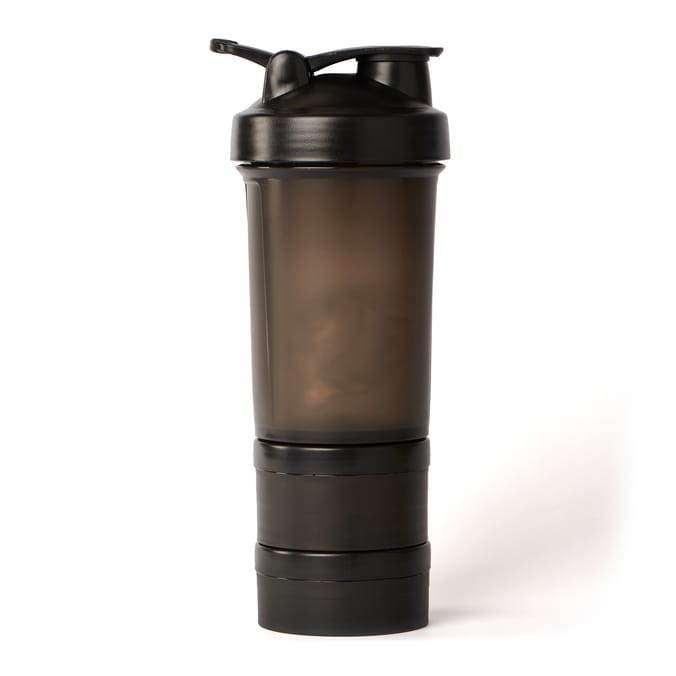 X-Tone 600ml Protein Shaker With 2 Pots